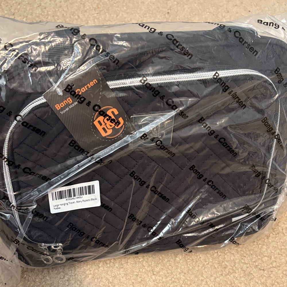Quilted Black Toiletry Bag *damage*
